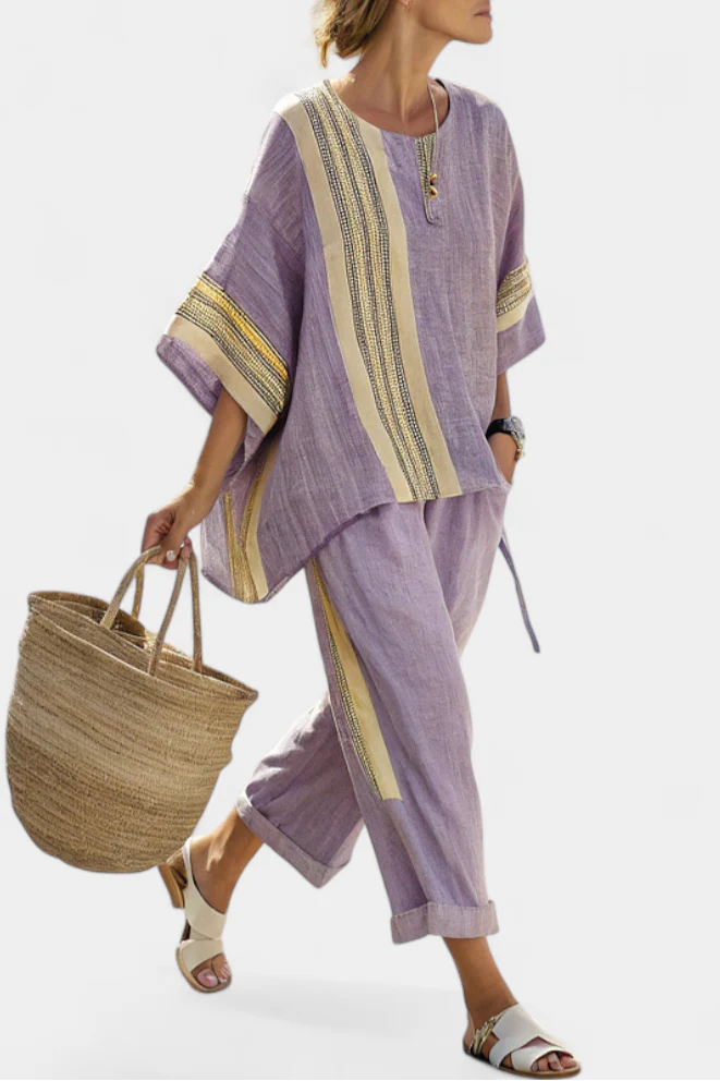 Ada | stylowy top damski oversize w kolorze lawendowym - Image 2