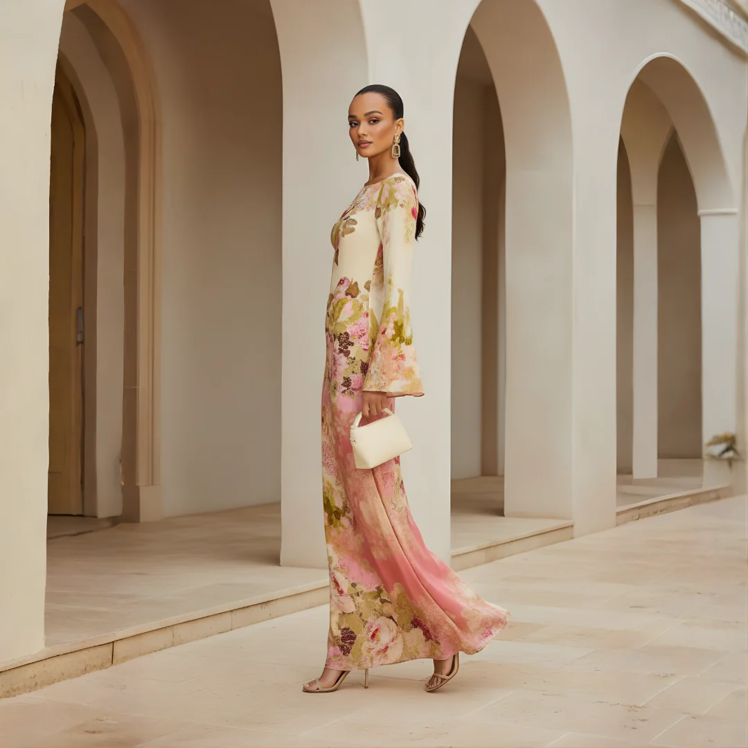 Amy | Sukienka damska maxi imprezowa z długim rękawem, elegancka i dopasowana - Image 4