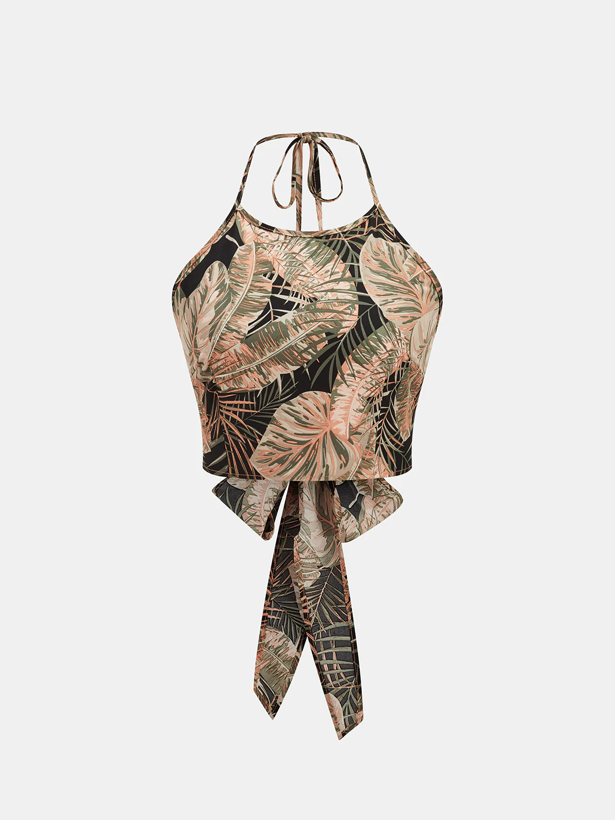 Angella | Komplet damski z topem halter crop i szortami - Image 2