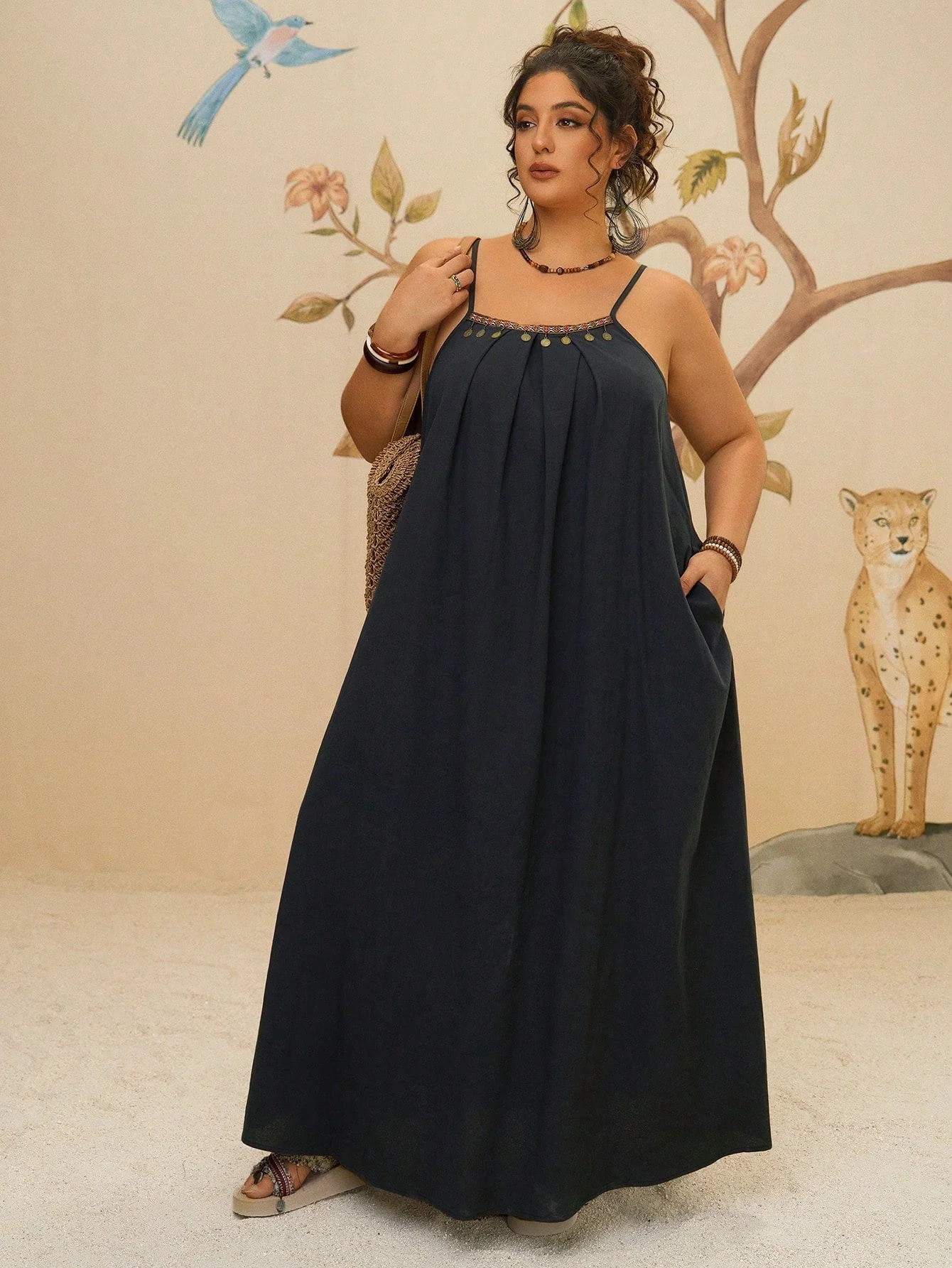 Arda | Sukienka damska maxi plus size w stylu boho na lato, zwiewna i stylowa - Image 3