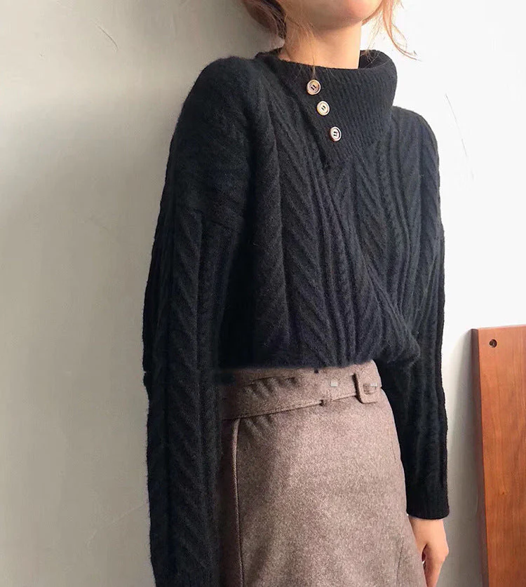 Betty – Stylowy, modny damski sweter z dzianiny z kołnierzem - Image 5