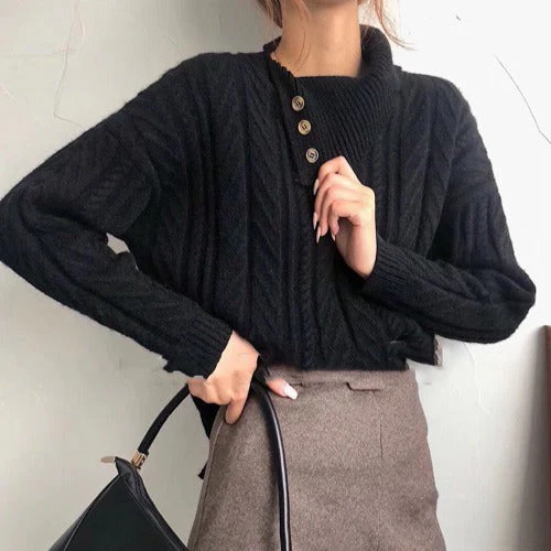 Betty – Stylowy, modny damski sweter z dzianiny z kołnierzem - Image 7