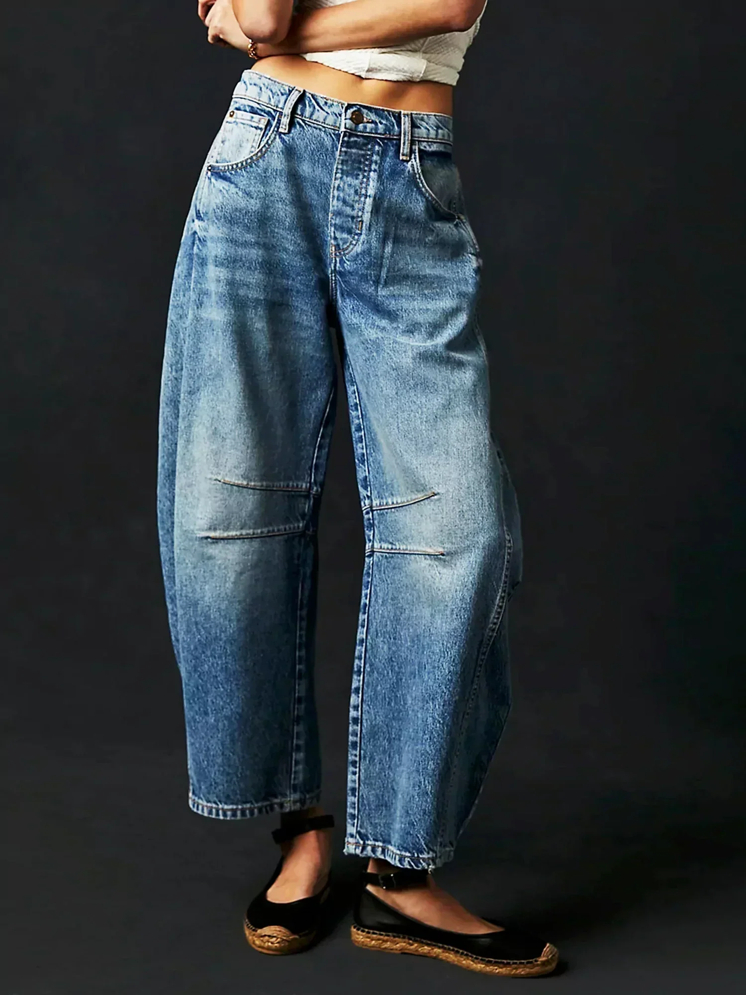 Cally | Dżinsy damskie o szerokiej nogawce, luźny krój casual - Image 6