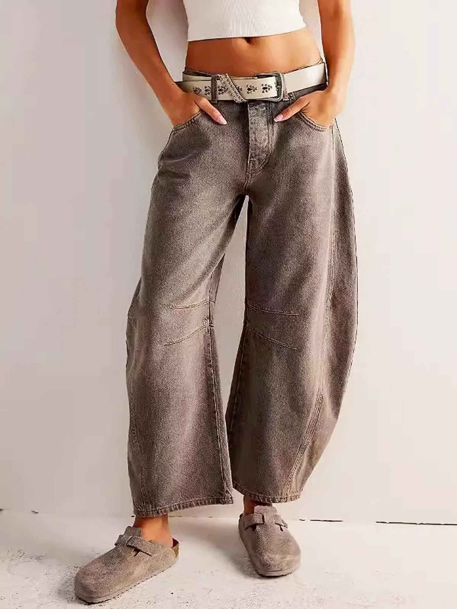 Cally | Dżinsy damskie o szerokiej nogawce, luźny krój casual - Image 7