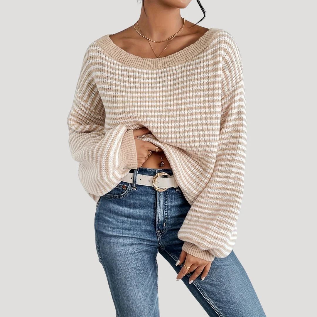 Carlene – damski sweter z dzianiny w stylu casual chic – zima - Image 2