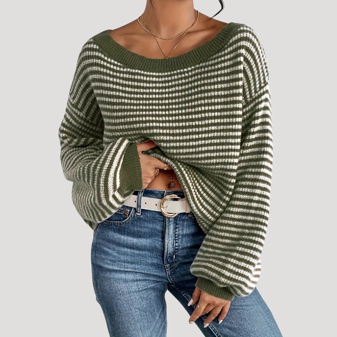 Carlene – damski sweter z dzianiny w stylu casual chic – zima - Image 6