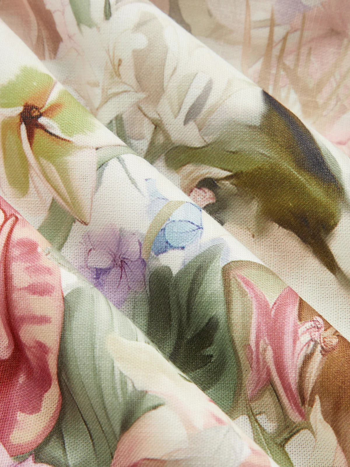 Carlene | Sukienka maxi w kwiatowy print z bufkami i paskiem w talii - Image 3