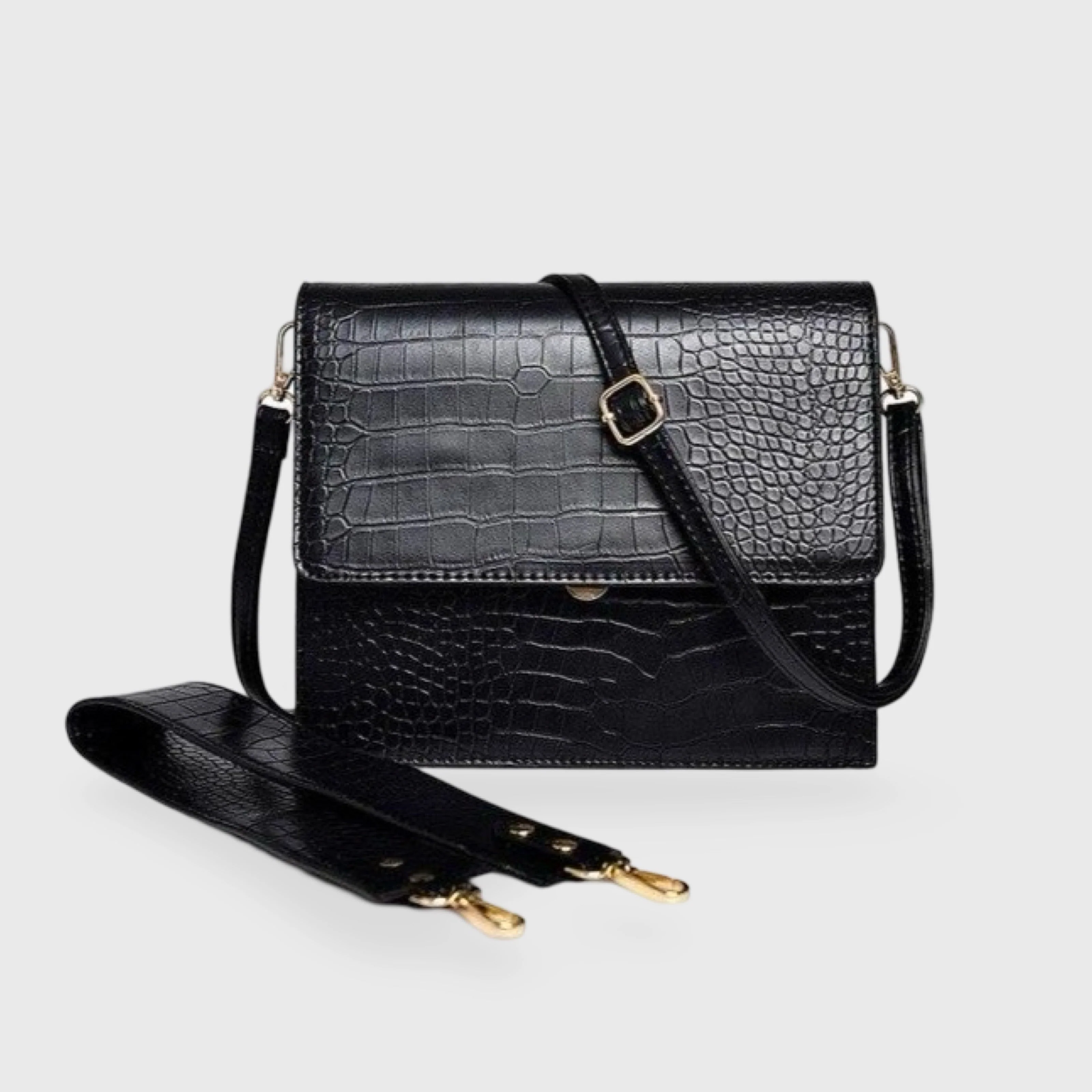 Carlene | Mała damska torebka crossbody ze skóry ekologicznej tłoczonej - Image 3