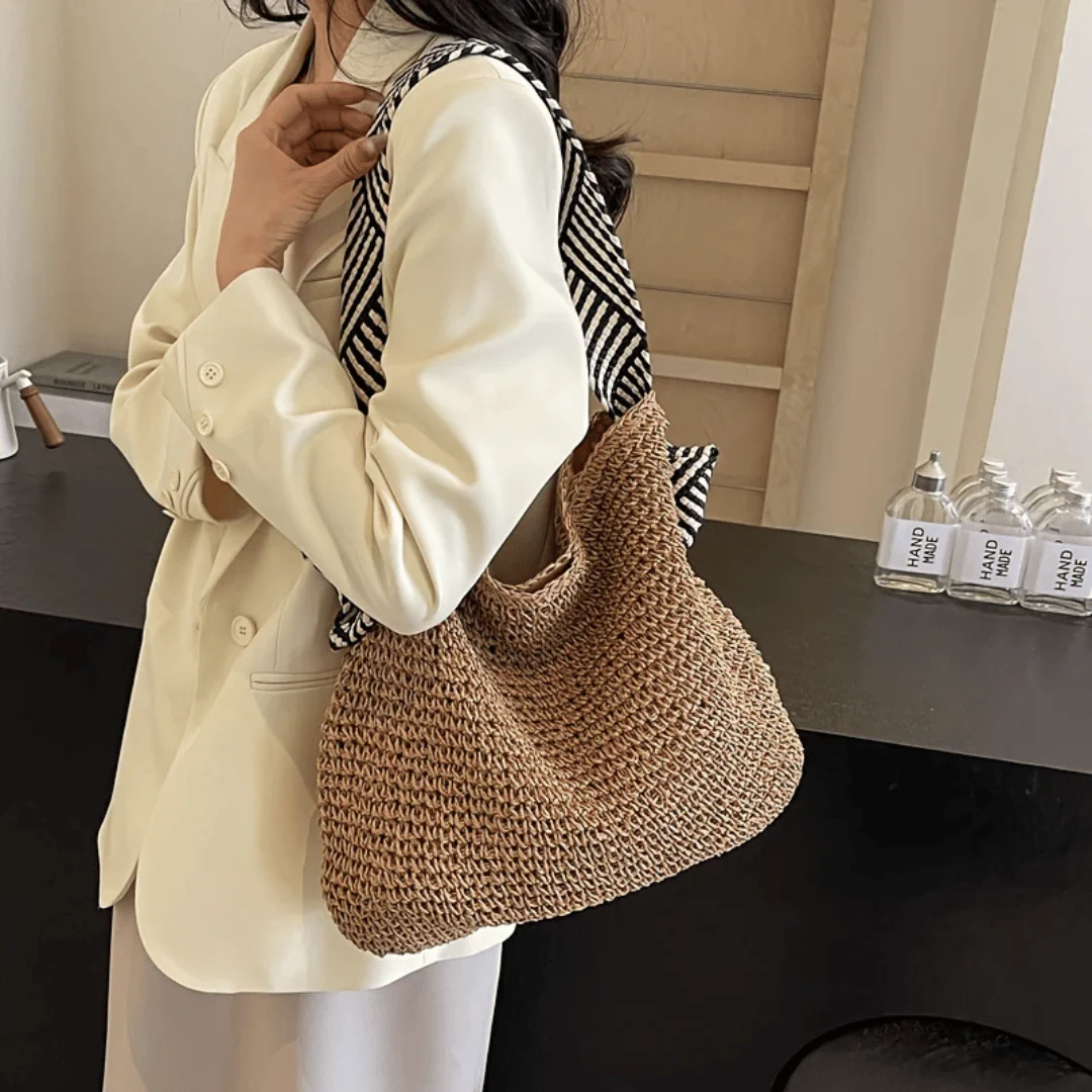 Casey | Torebka damska boho typu shopper na lato pojemna casual - Image 4