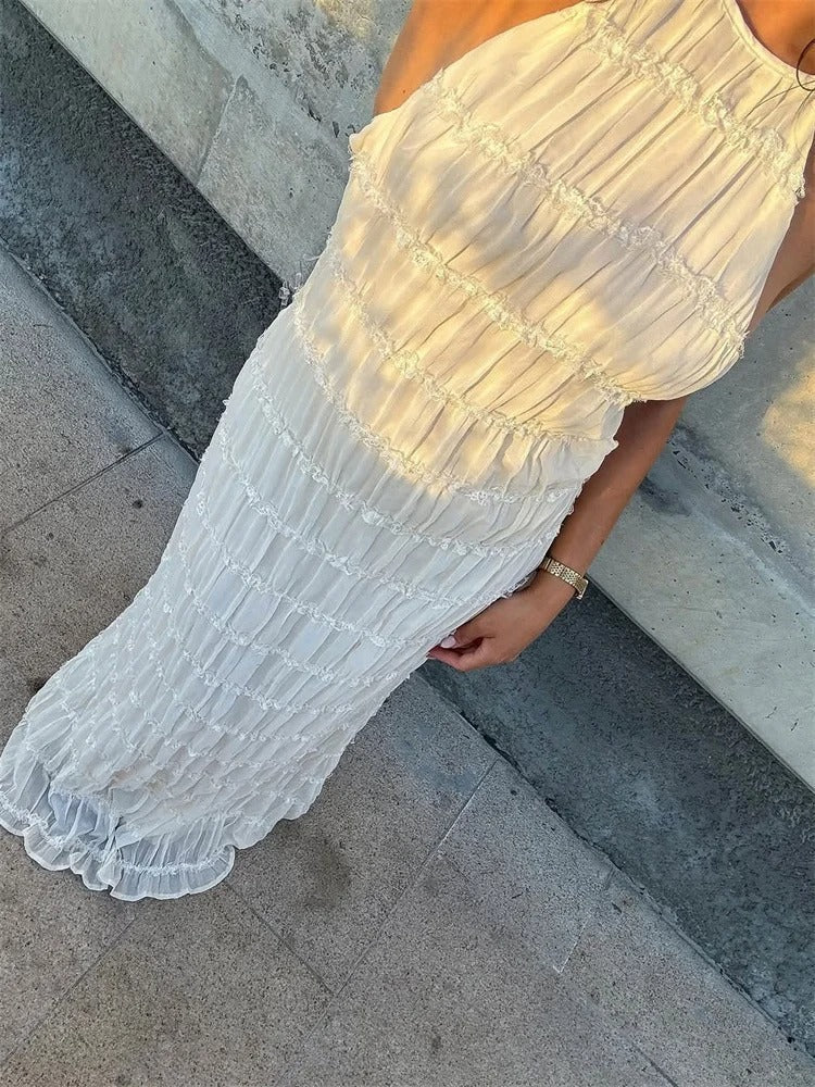 Charlyne | Elegancka damska sukienka maxi typu halter, nowoczesny i kobiecy fason na wyjątkowe okazje - Image 8