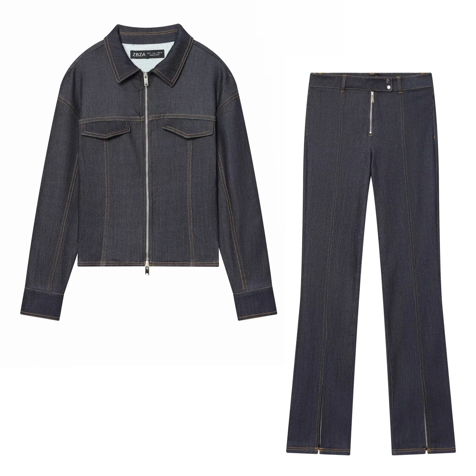 Clementine | Komplet damski z ciemnego denimu co-ord, stylowy i casualowy - Image 4