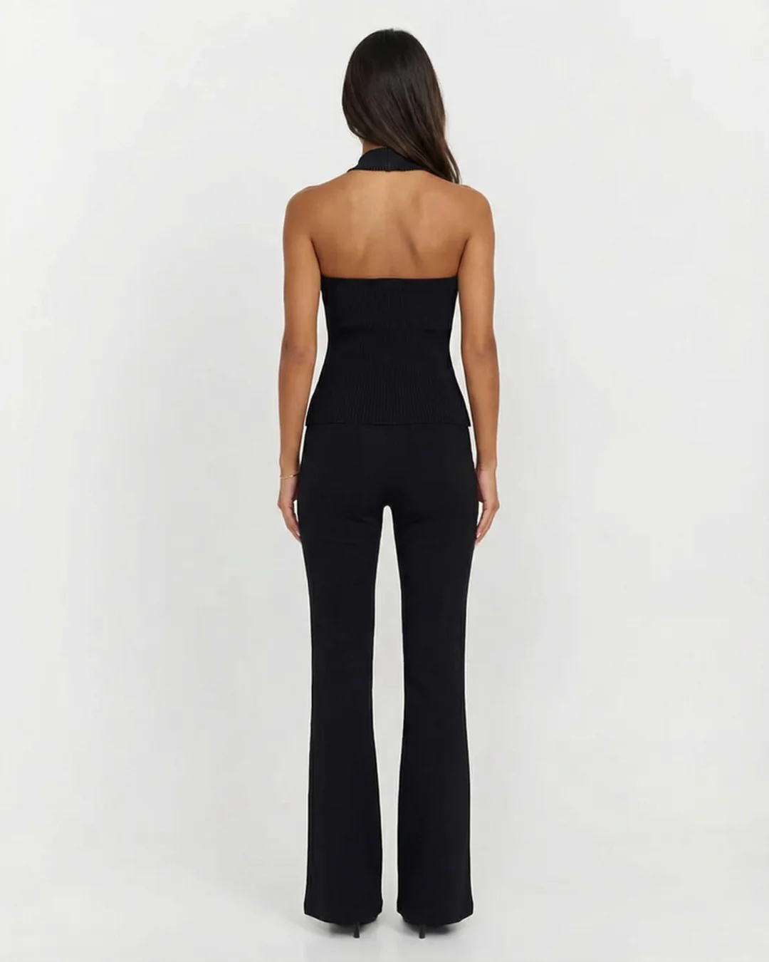 Cody | Czarny komplet damski co-ord z halter neck, elegancki i nowoczesny - Image 3