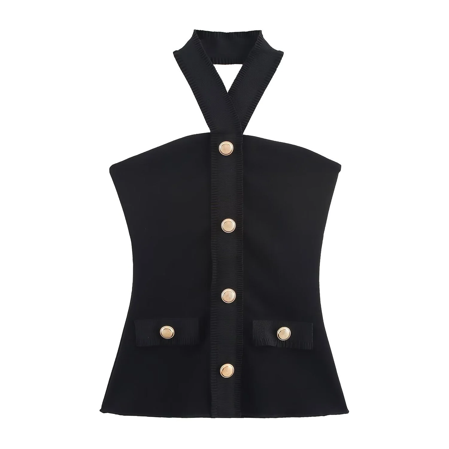 Cody | Czarny komplet damski co-ord z halter neck, elegancki i nowoczesny - Image 5