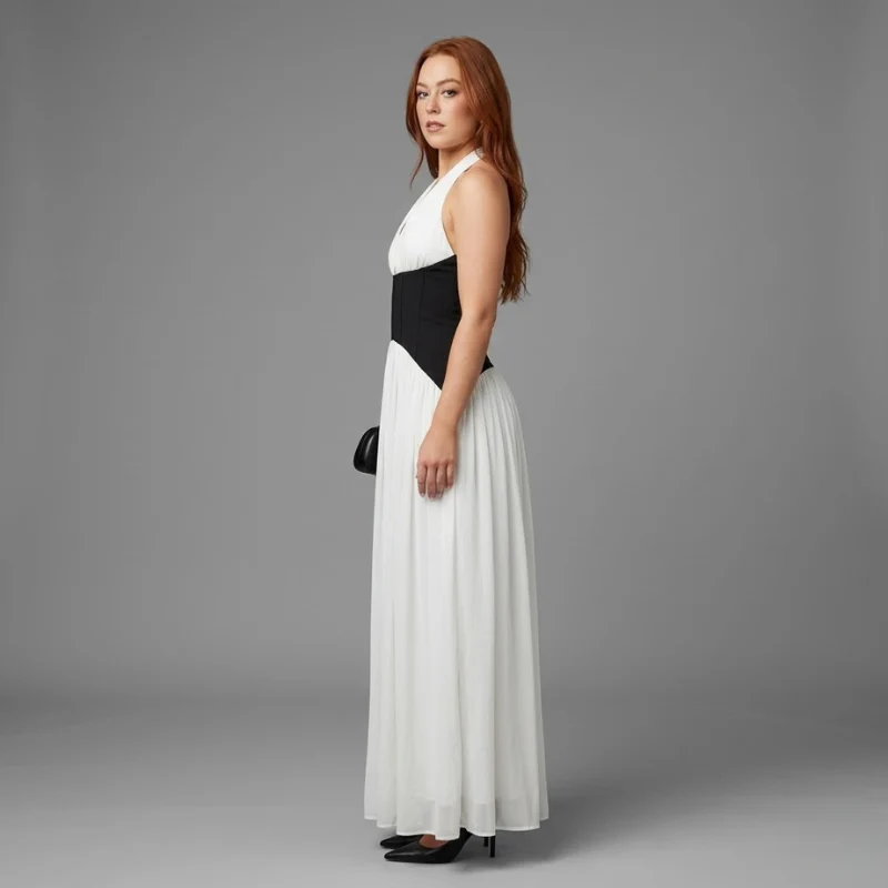 Dalilah | sukienka maxi damska z dekoltem halter - Image 3