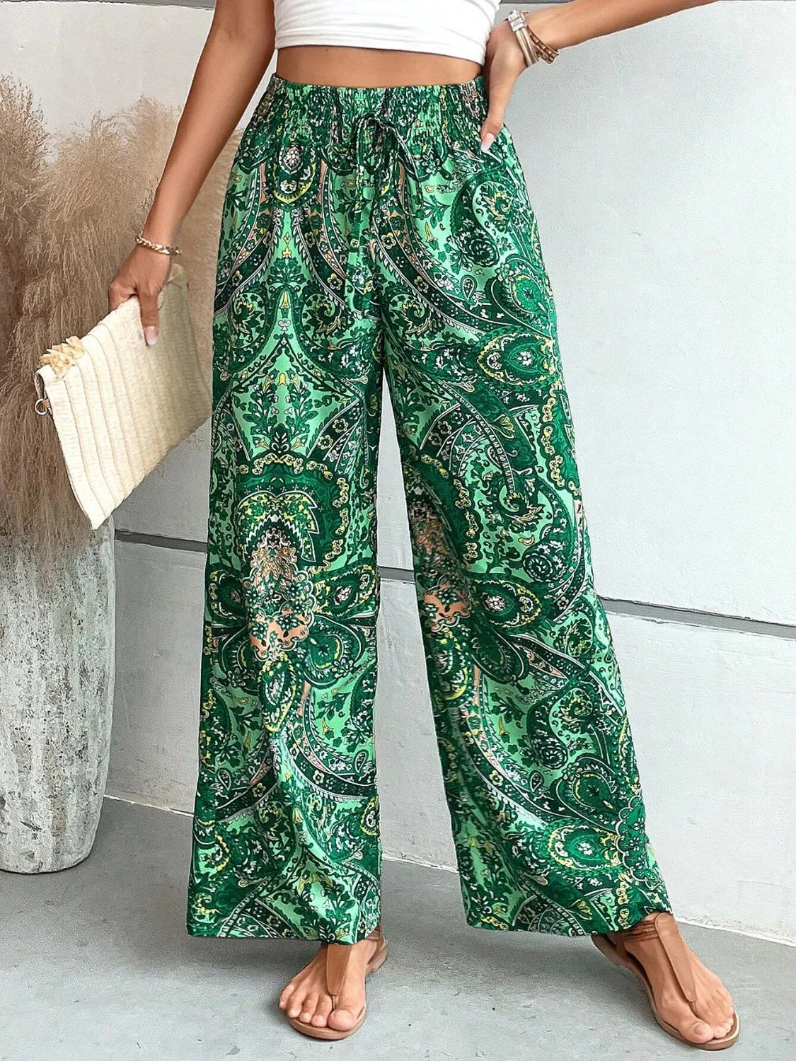 Daphne | spodnie damskie boho szerokie z nadrukiem, lekkie i stylowe - Image 4