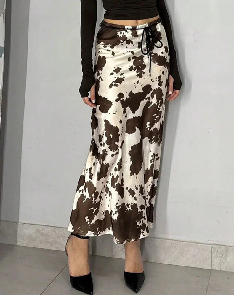 Darlene | satynowa spódnica damska w zwierzęcy wzór, elegancka i stylowa - Image 5