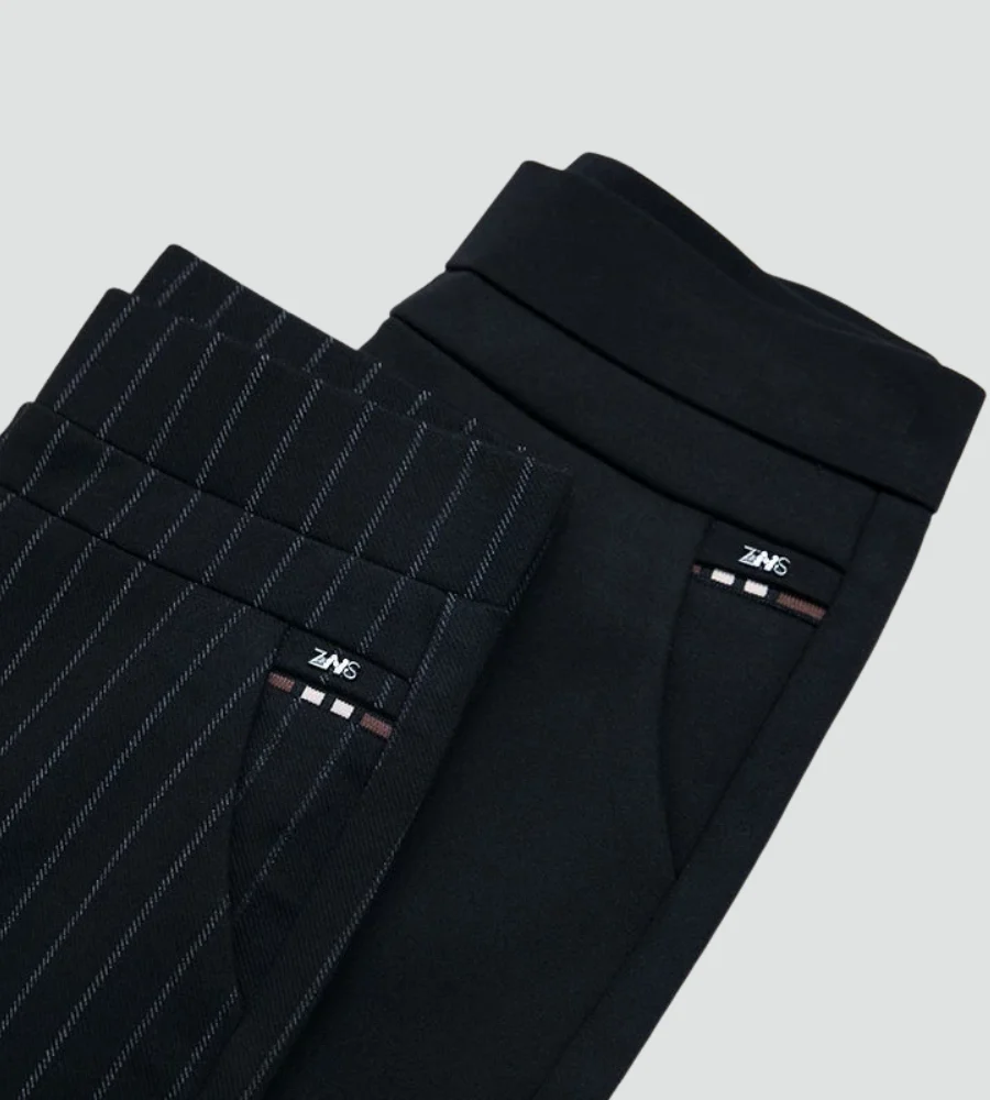 Demi | Eleganckie damskie spodnie z wysokim stanem z elastycznego materiału - Image 5