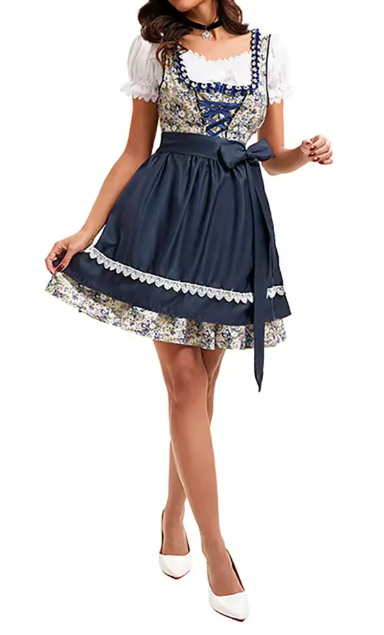Denise - Elegancka sukienka Dirndl z fartuszkiem na Oktoberfest dla kobiet - Image 4