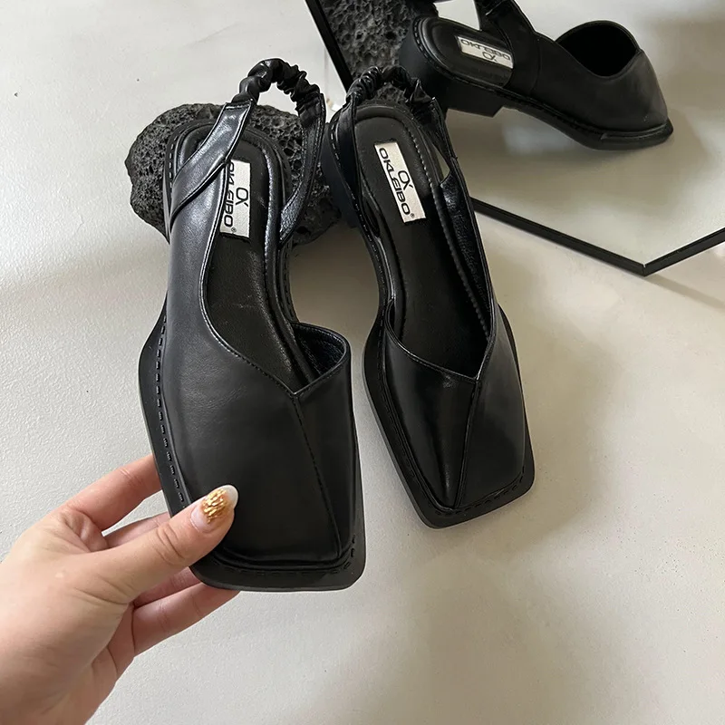 Denise | Sandały damskie slingback z kwadratowym noskiem w nowoczesnym stylu - Image 4