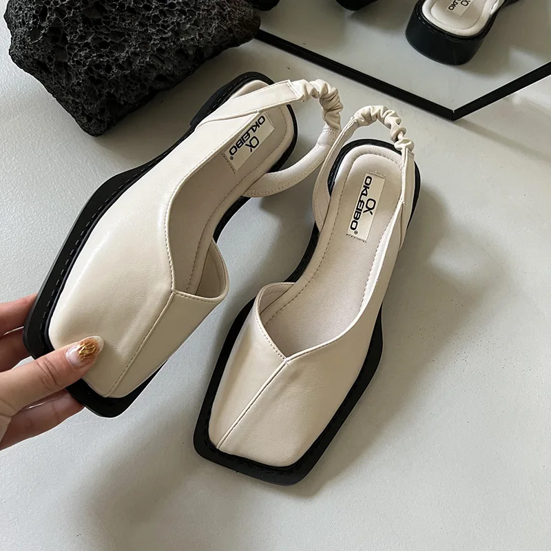 Denise | Sandały damskie slingback z kwadratowym noskiem w nowoczesnym stylu - Image 6