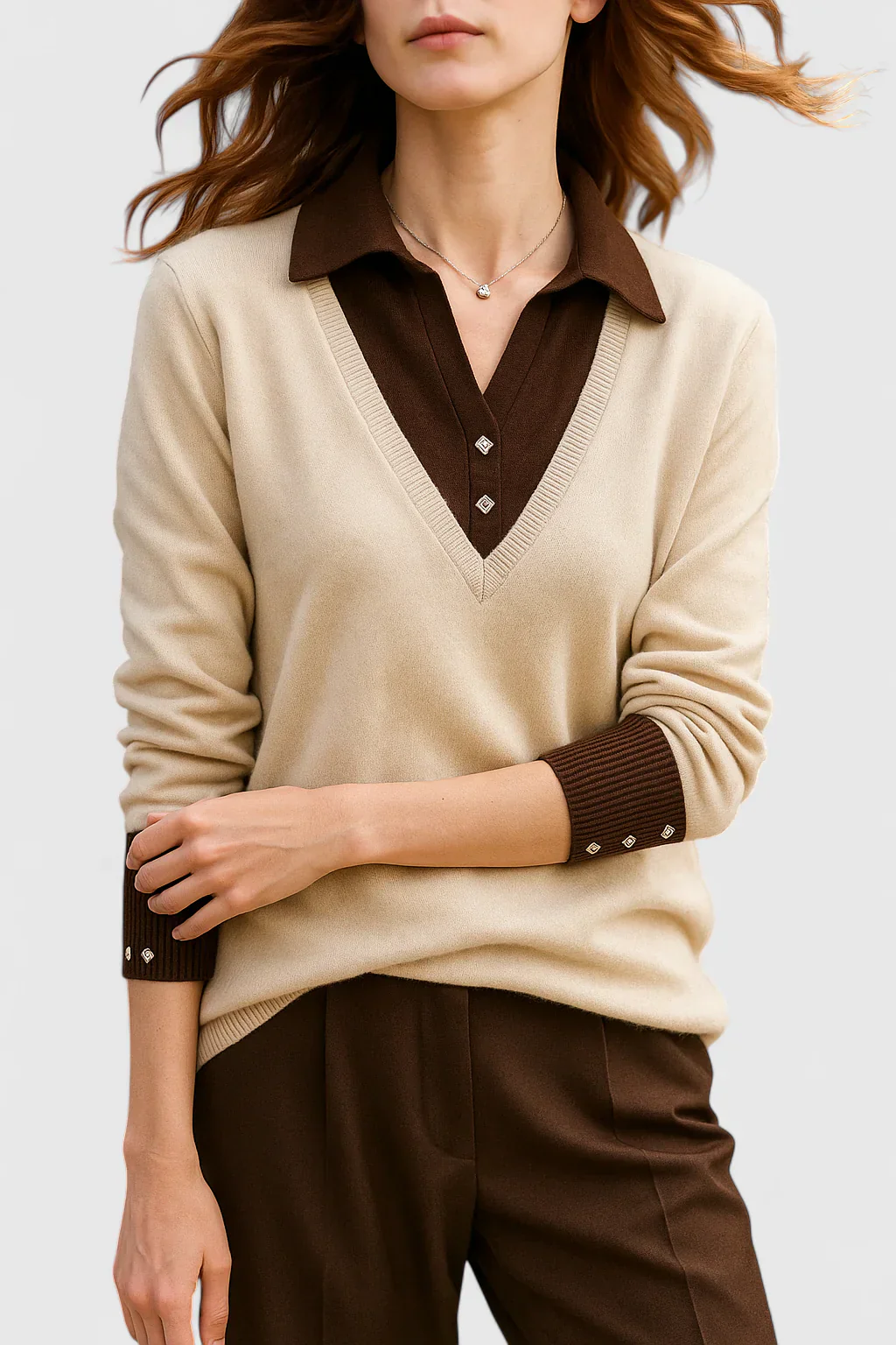 Dora | Damski elegancki sweter klasyczny i stylowy - Image 12
