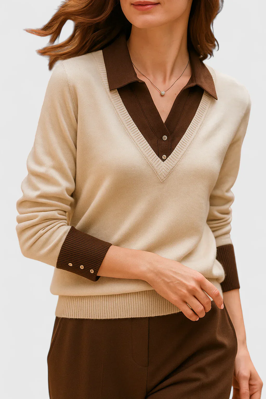 Dora | Damski elegancki sweter klasyczny i stylowy - Image 13
