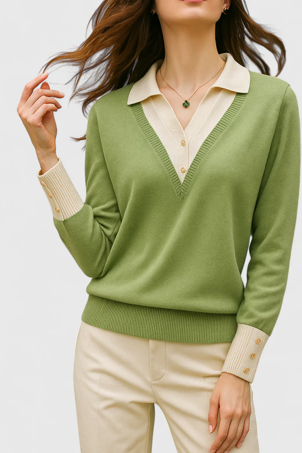 Dora | Damski elegancki sweter klasyczny i stylowy - Image 16