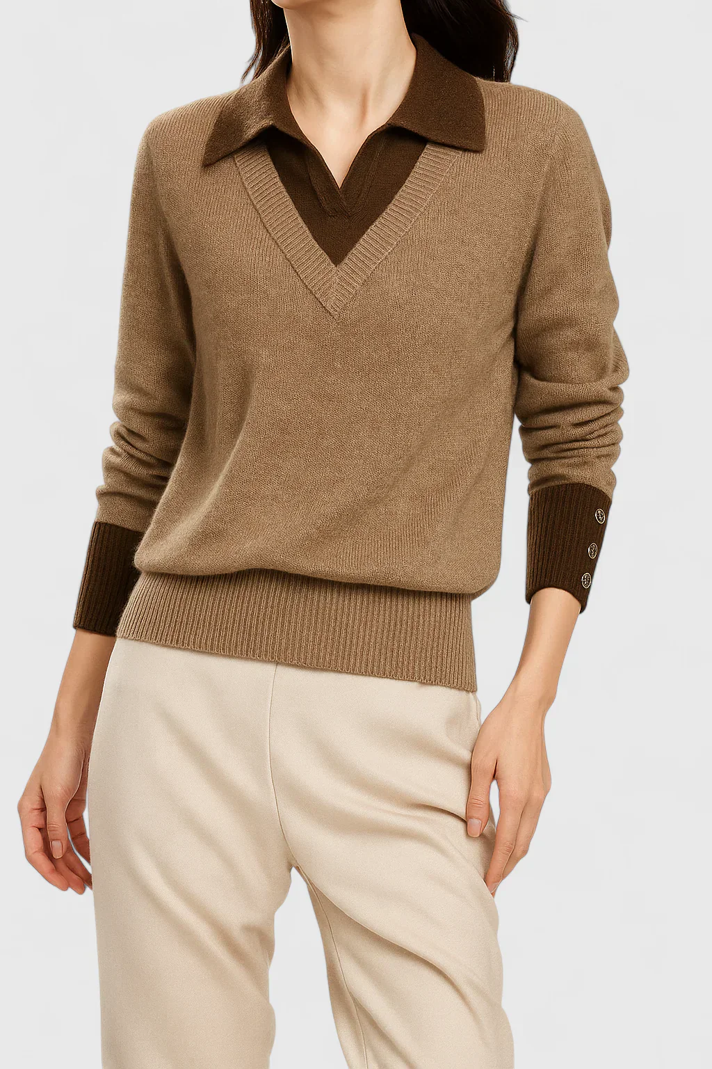 Dora | Damski elegancki sweter klasyczny i stylowy - Image 2