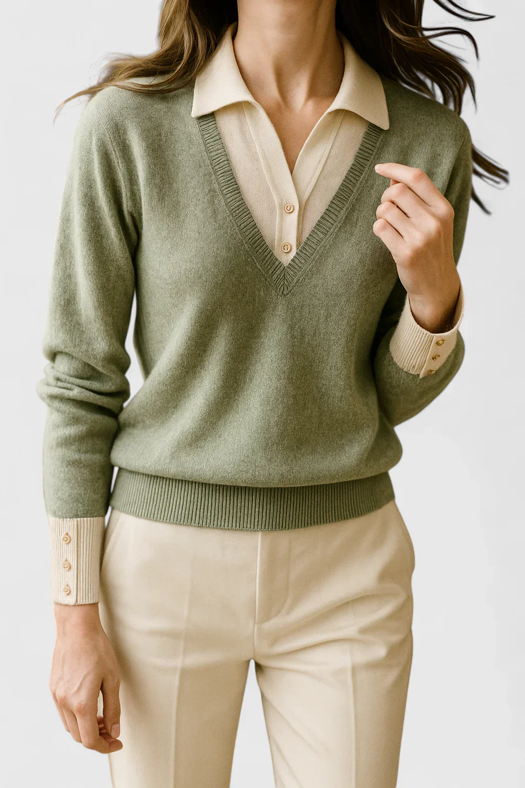 Dora | Damski elegancki sweter klasyczny i stylowy - Image 8