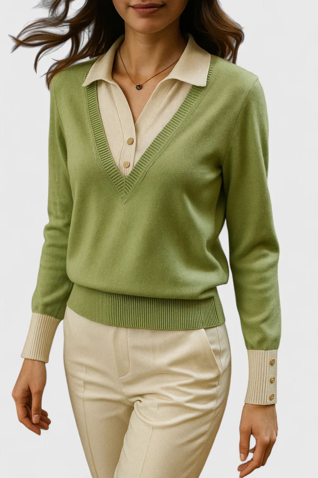 Dora | Damski elegancki sweter klasyczny i stylowy - Image 9