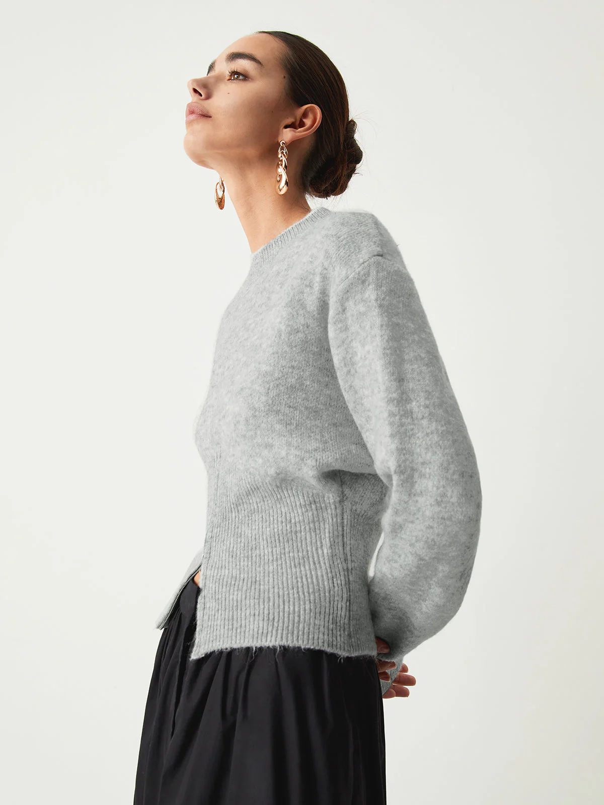 Edith | Damski sweter z półzamkiem i puszystą fakturą, wygodny i cozy fason - Image 5