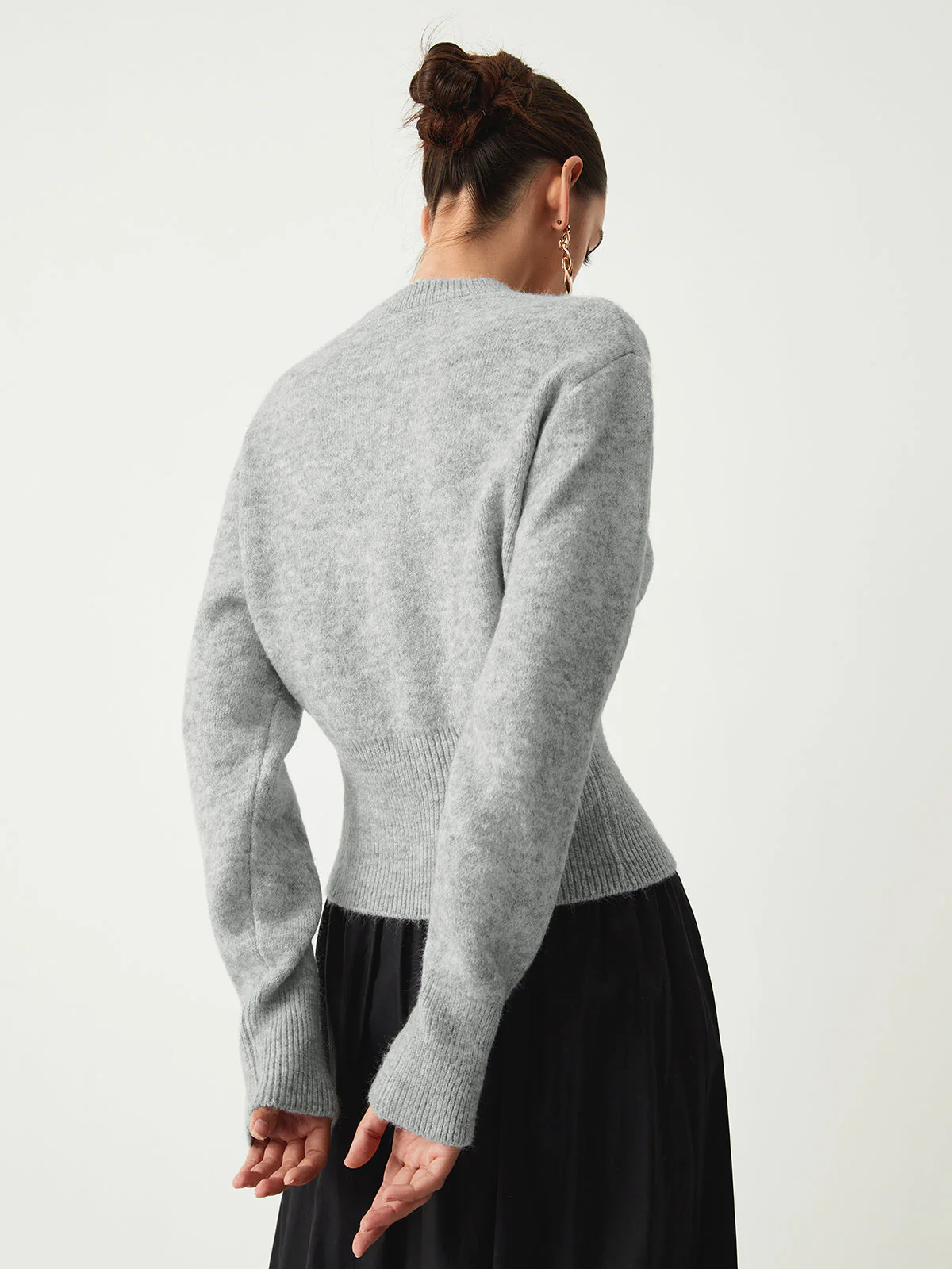 Edith | Damski sweter z półzamkiem i puszystą fakturą, wygodny i cozy fason - Image 6