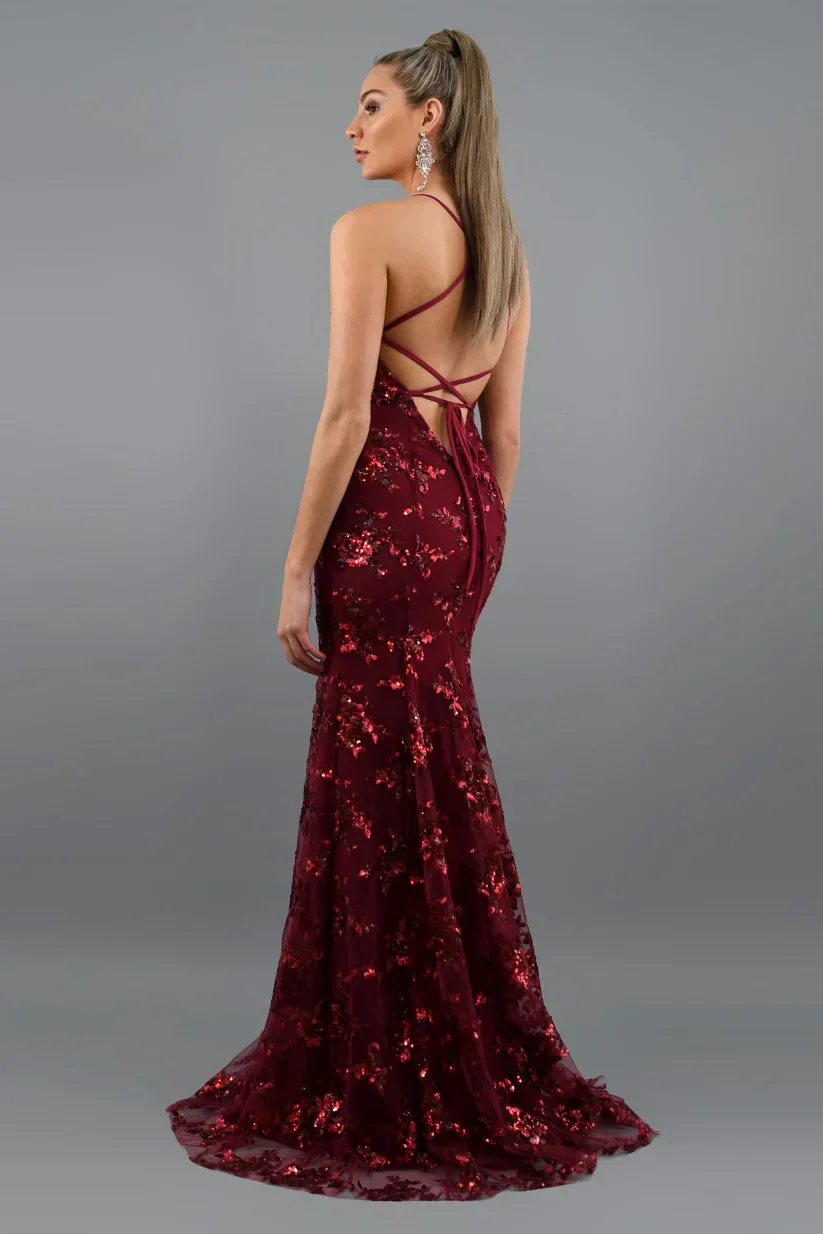 Elizabeth | Elegancka sukienka maxi damska z cekinami - Image 5