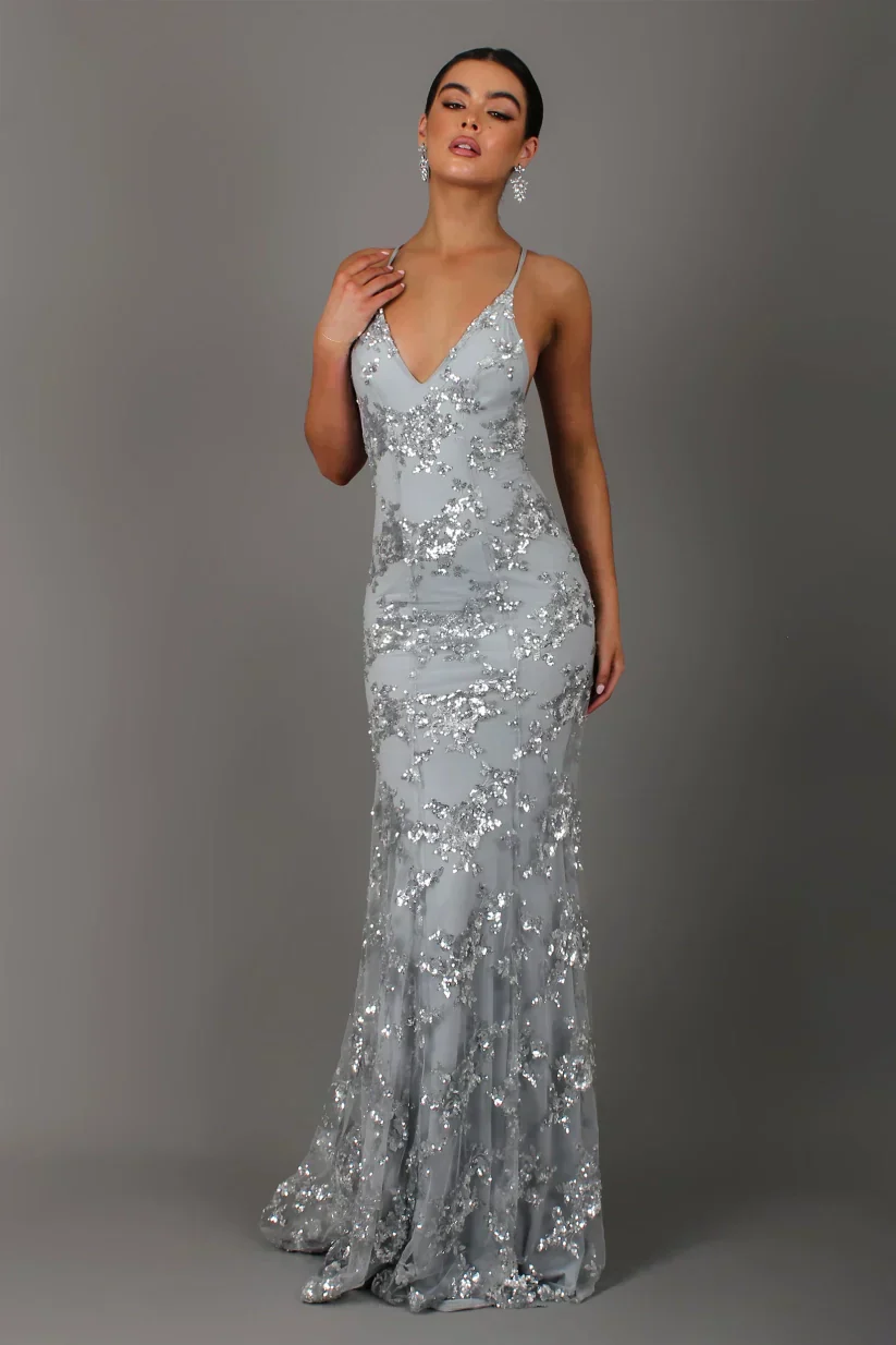 Elizabeth | Elegancka sukienka maxi damska z cekinami - Image 6