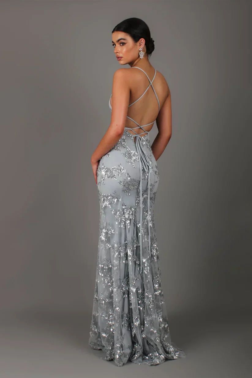 Elizabeth | Elegancka sukienka maxi damska z cekinami - Image 9