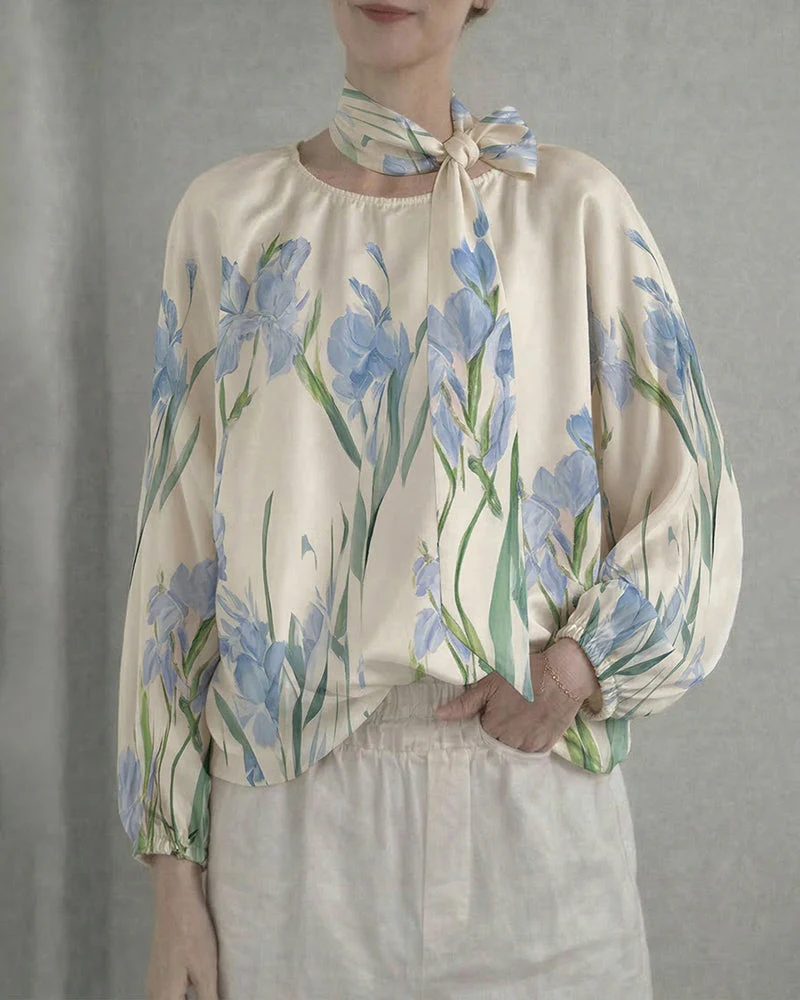 Ember | Elegancka bluzka damska w wiosenny print - Image 5