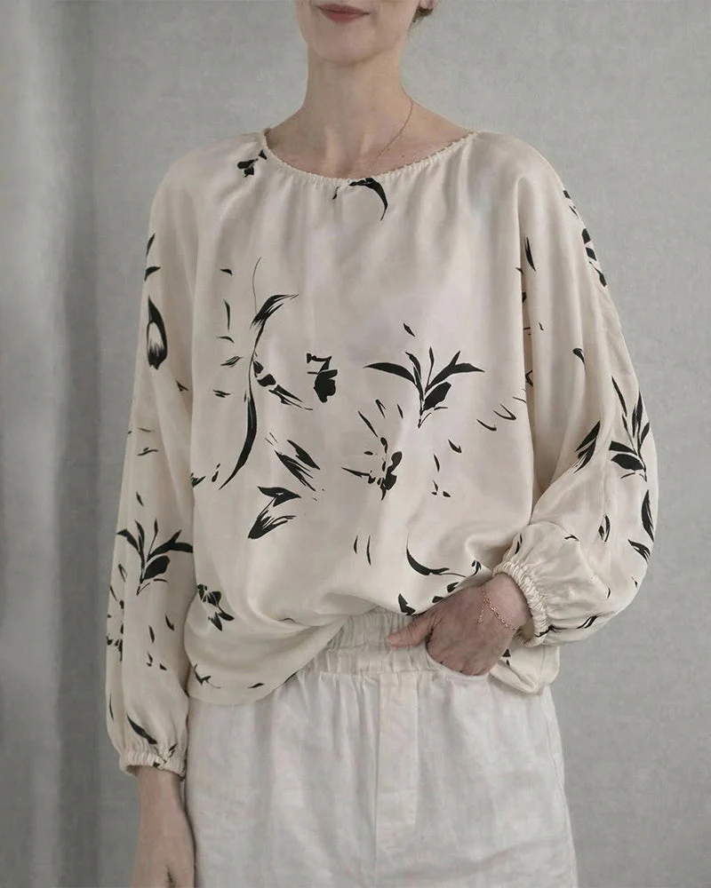 Ember | Elegancka bluzka damska w wiosenny print - Image 6