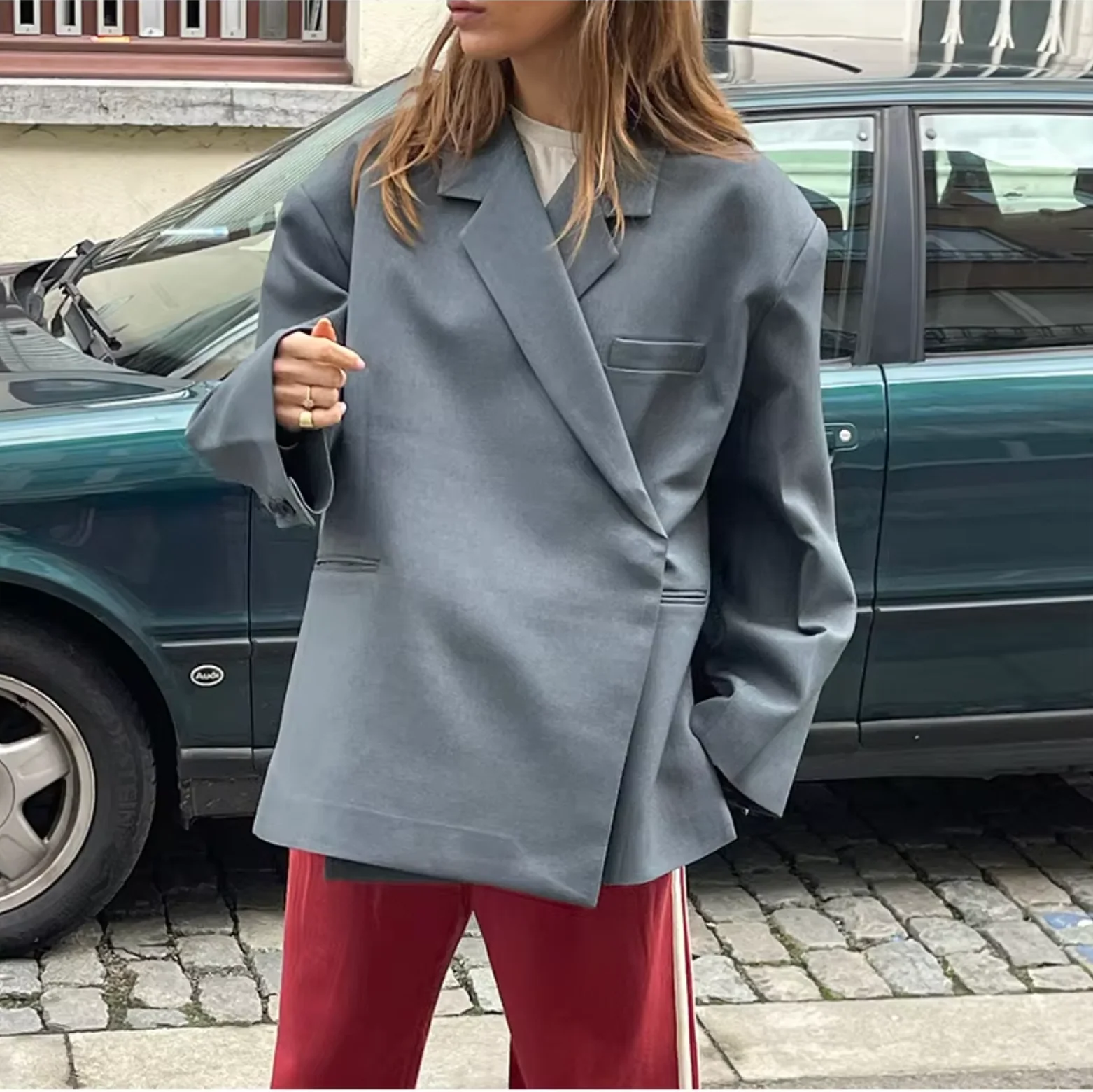 Emma | Oversize marynarka damska o luźnym kroju do pracy - Image 2