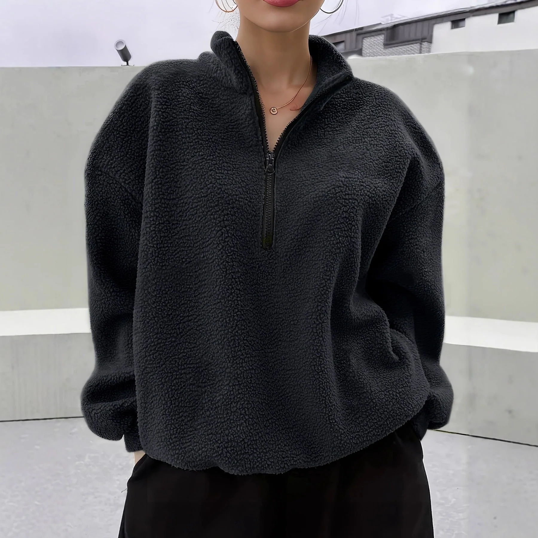 Estelle - Ciepły damski sweter polarowy z półzamkiem - Image 3
