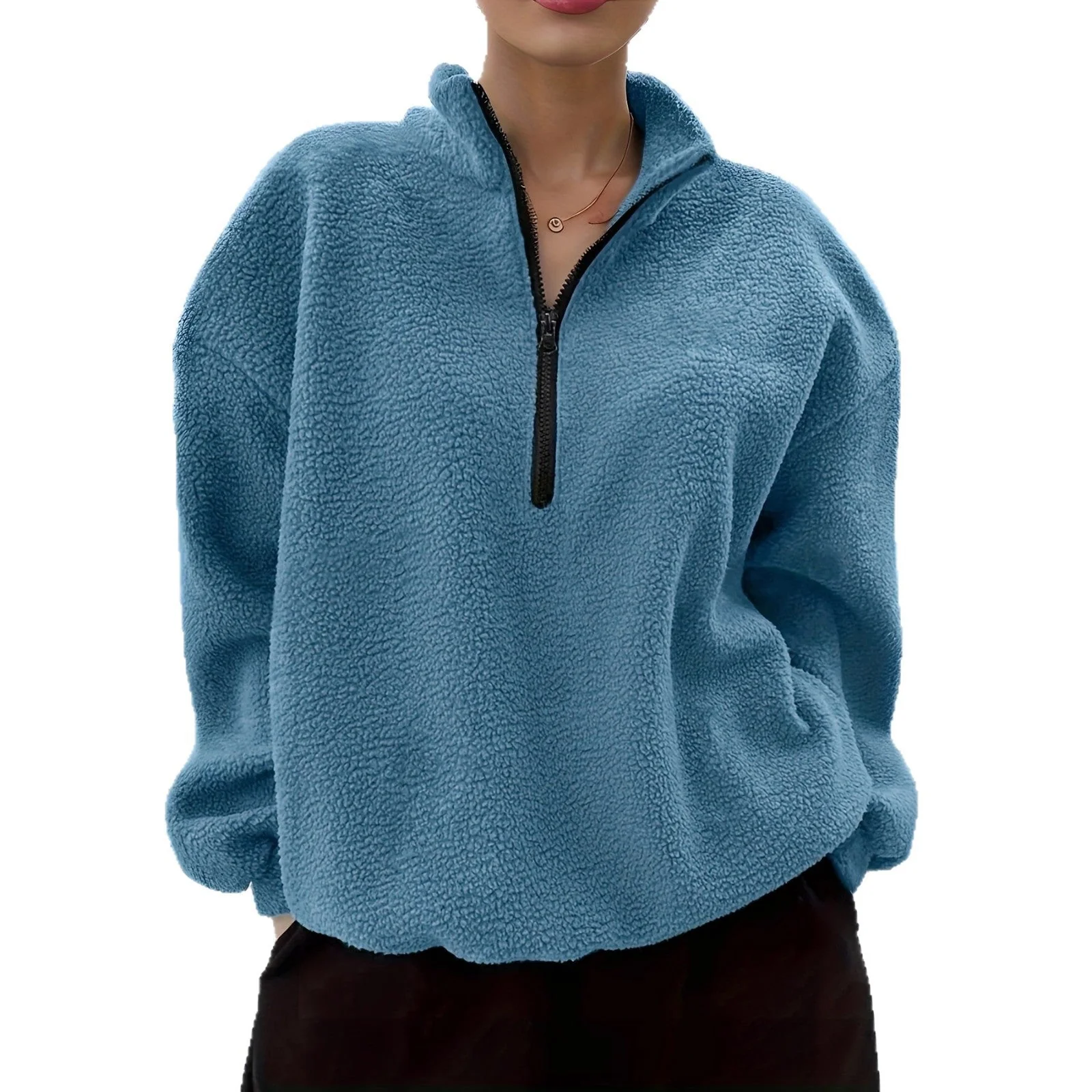 Estelle - Ciepły damski sweter polarowy z półzamkiem - Image 6