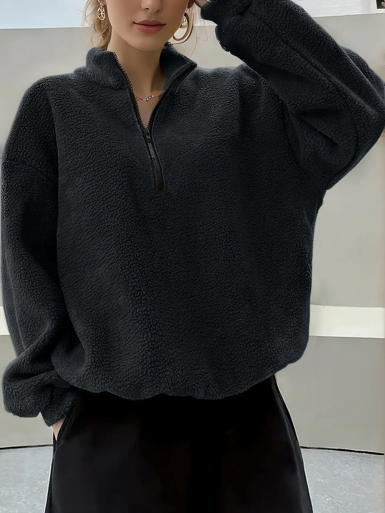 Estelle - Ciepły damski sweter polarowy z półzamkiem - Image 7