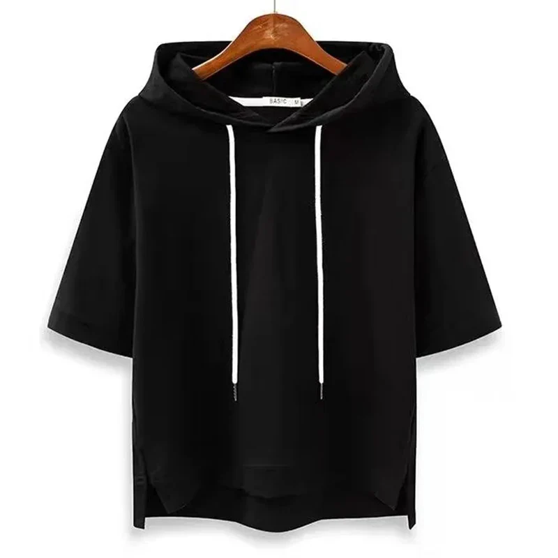Eudora | Bluza damska z kapturem z krótkim rękawem, casualowa i lekka - Image 3