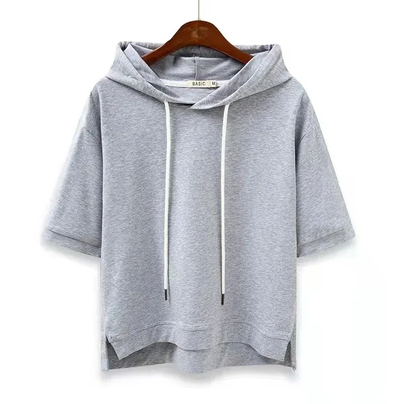 Eudora | Bluza damska z kapturem z krótkim rękawem, casualowa i lekka - Image 4