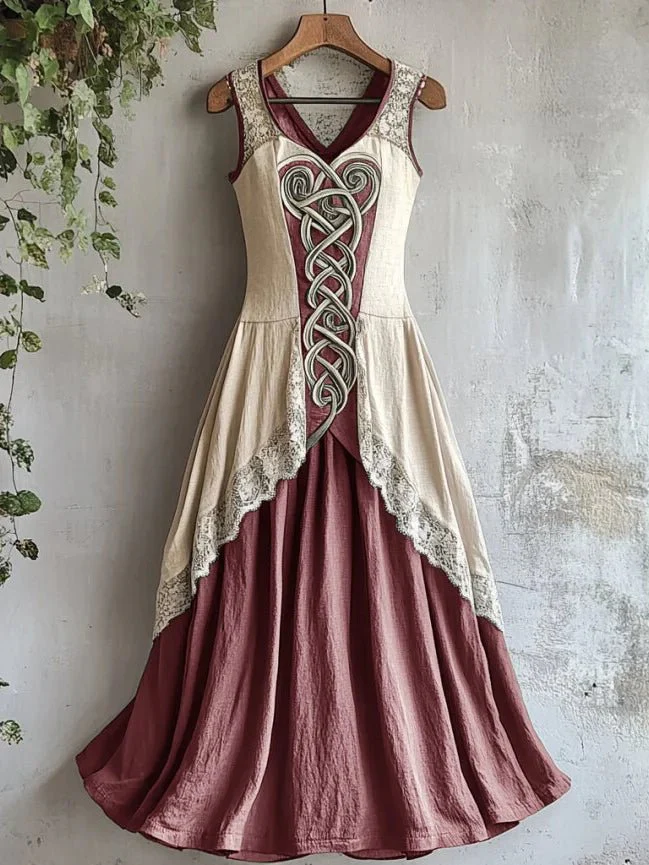 Felicity | sukienka maxi damska boho z węzłem celtyckim i zwiewnym krojem - Image 5