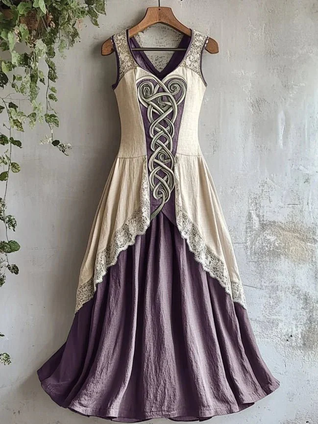 Felicity | sukienka maxi damska boho z węzłem celtyckim i zwiewnym krojem - Image 6