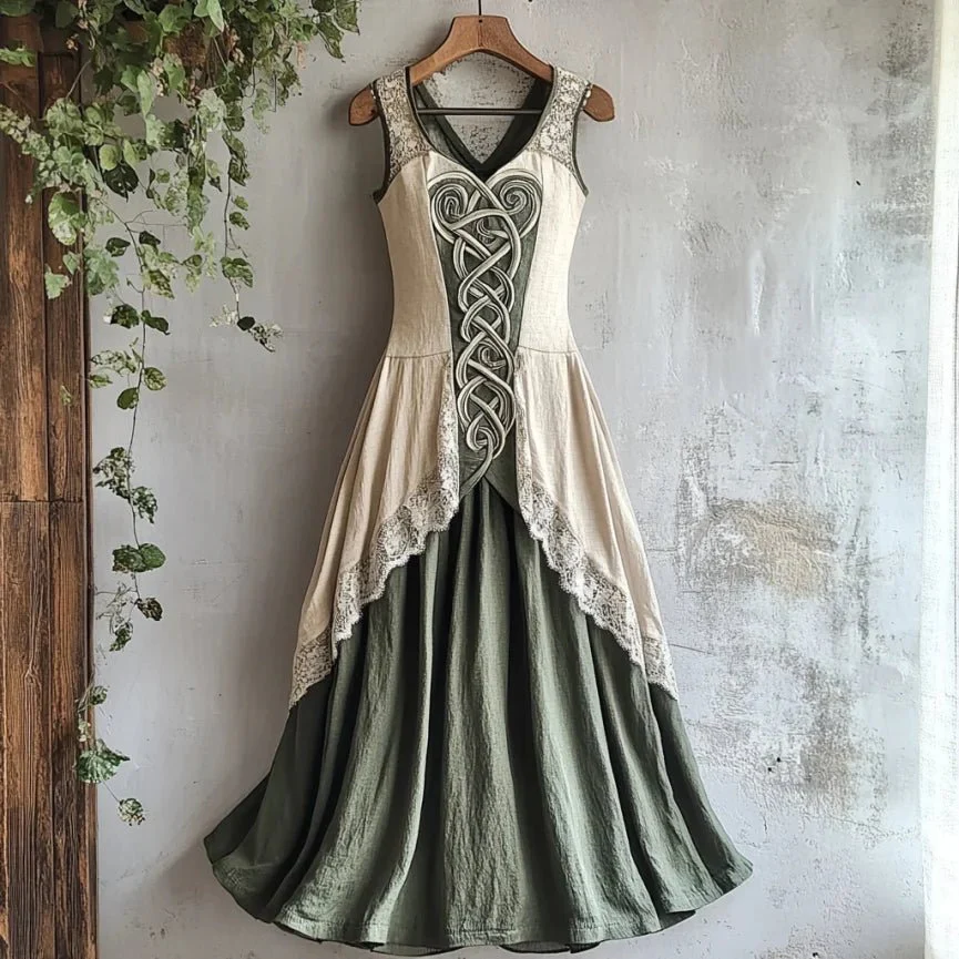 Felicity | sukienka maxi damska boho z węzłem celtyckim i zwiewnym krojem - Image 7