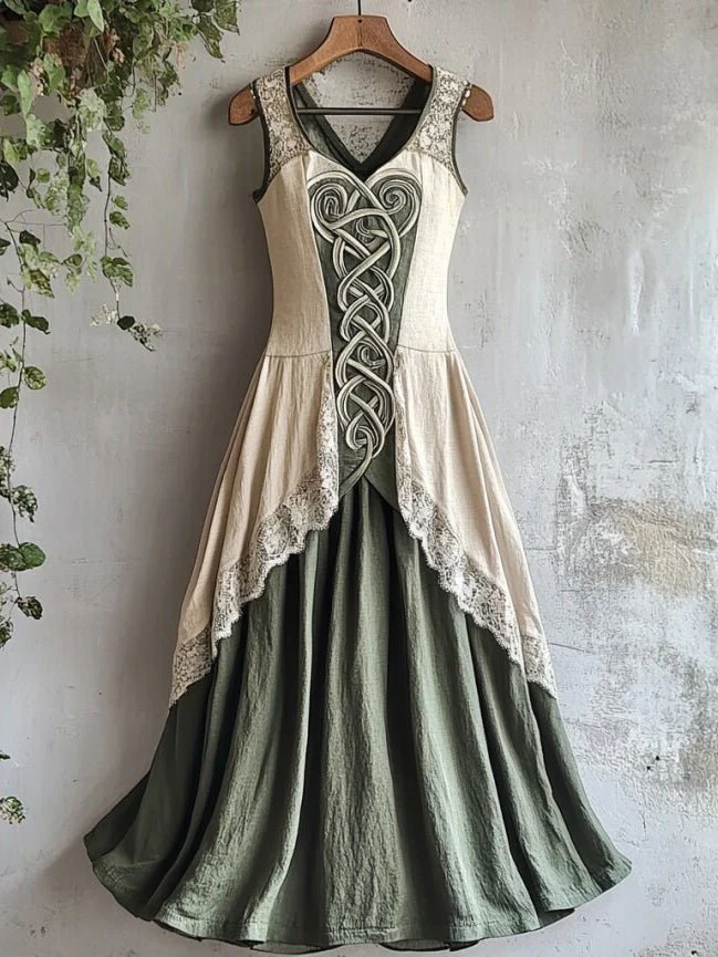 Felicity | sukienka maxi damska boho z węzłem celtyckim i zwiewnym krojem - Image 8
