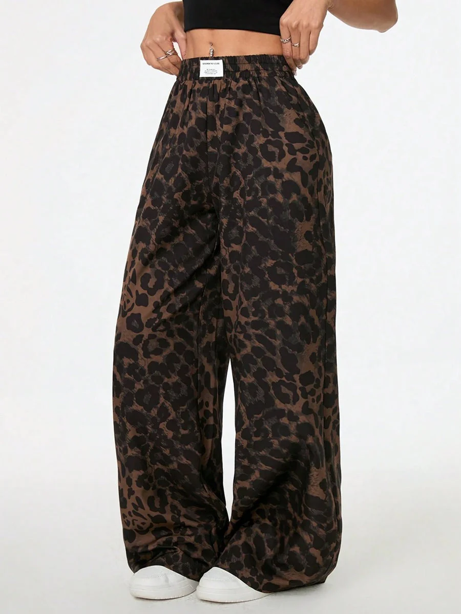 Florence | spodnie damskie palazzo w elegancki wzór leopard, stylowe i szerokie nogawki - Image 6
