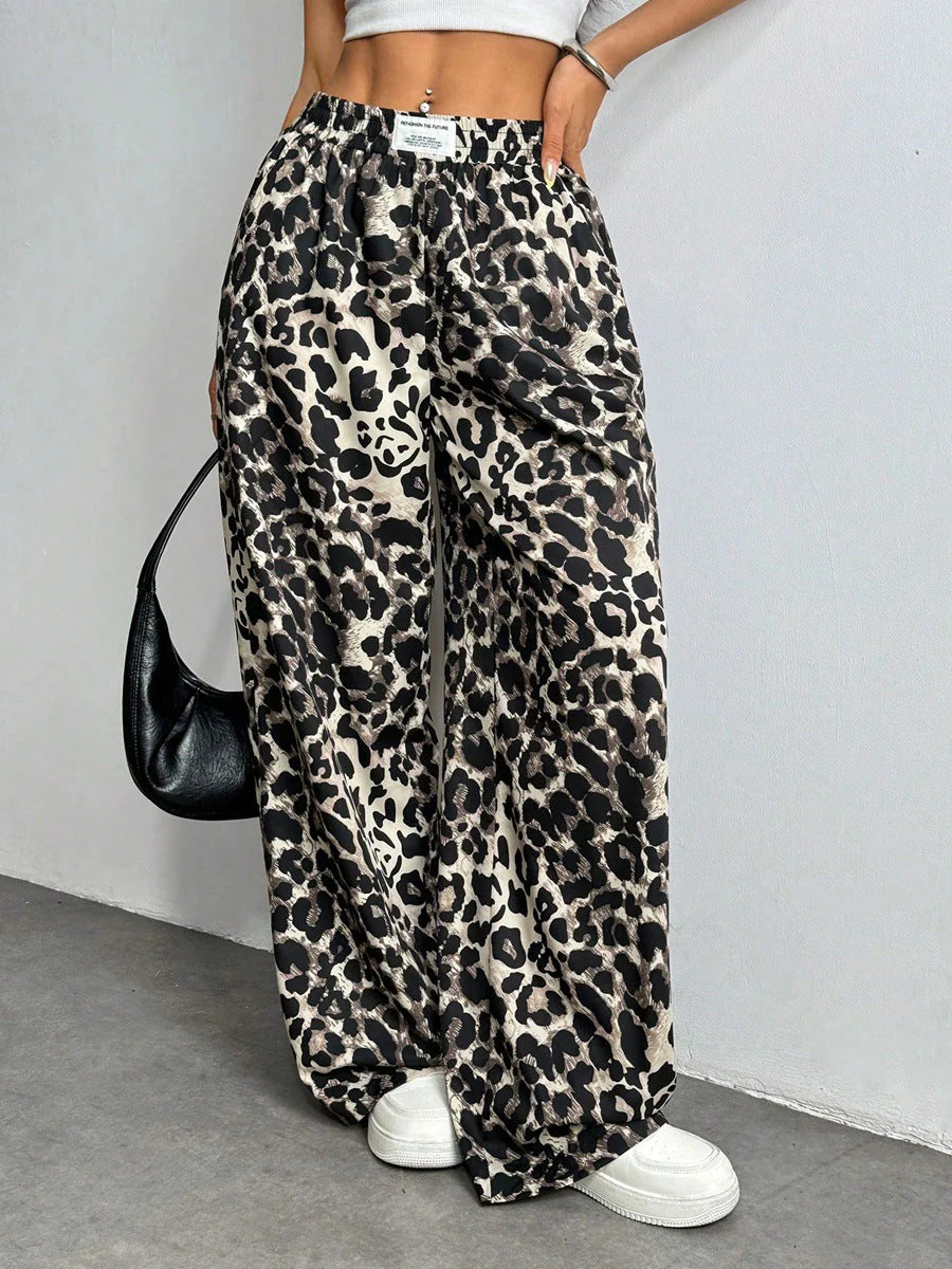 Florence | spodnie damskie palazzo w elegancki wzór leopard, stylowe i szerokie nogawki - Image 7