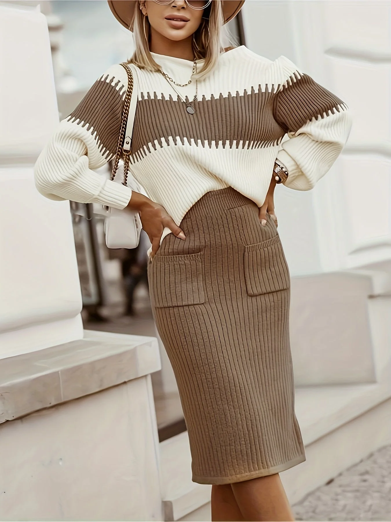Gina – stylowy zestaw dzianinowy dla nowoczesnych kobiet – casual chic - Image 6